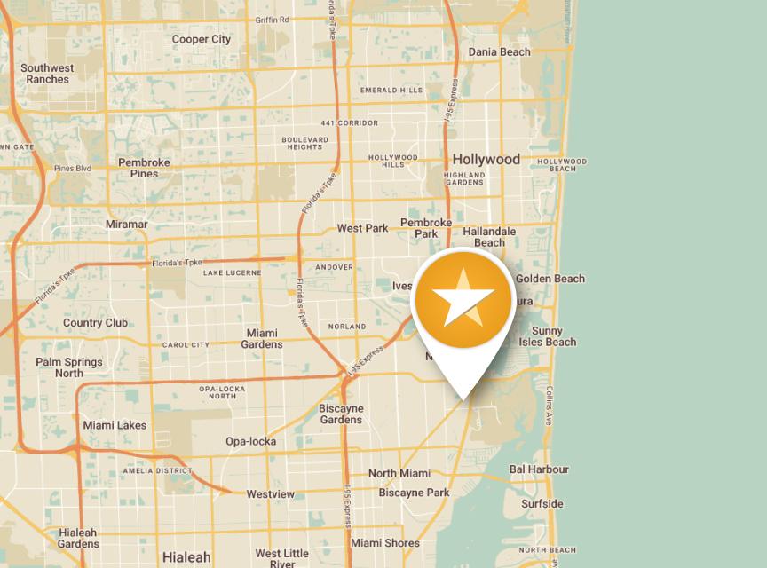 Sunny Isles Beach map